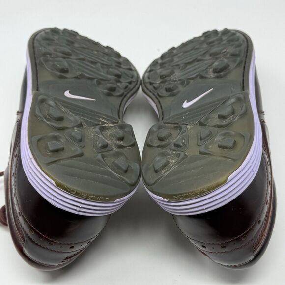 Nike Lunar Clayton Golf Shoes Mens 10.5 Burgundy Leather Spikeless 628535-600 - Picture 16 of 16